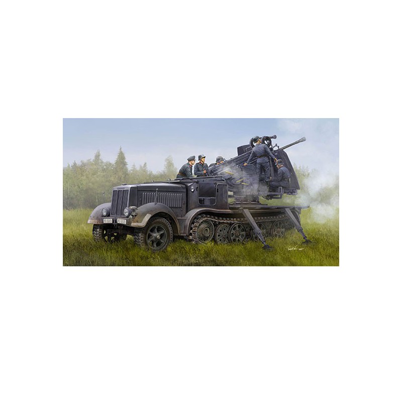 Plastic tank model German 5cm Flak 41auf SD.KFZ.7/2 1/35 | Scientific-MHD