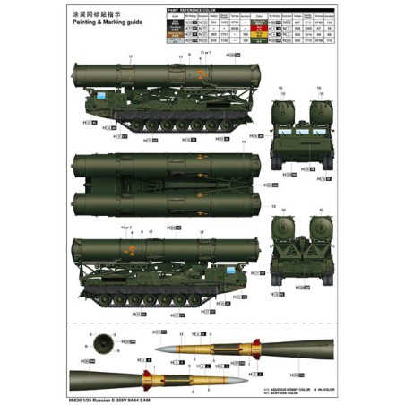 Russian S-300V 9A84 Sam 1/35 plastic tank model | Scientific-MHD Russian S-300V 9A84 Sam 1/35 plastic tank model | Scientific-MHD