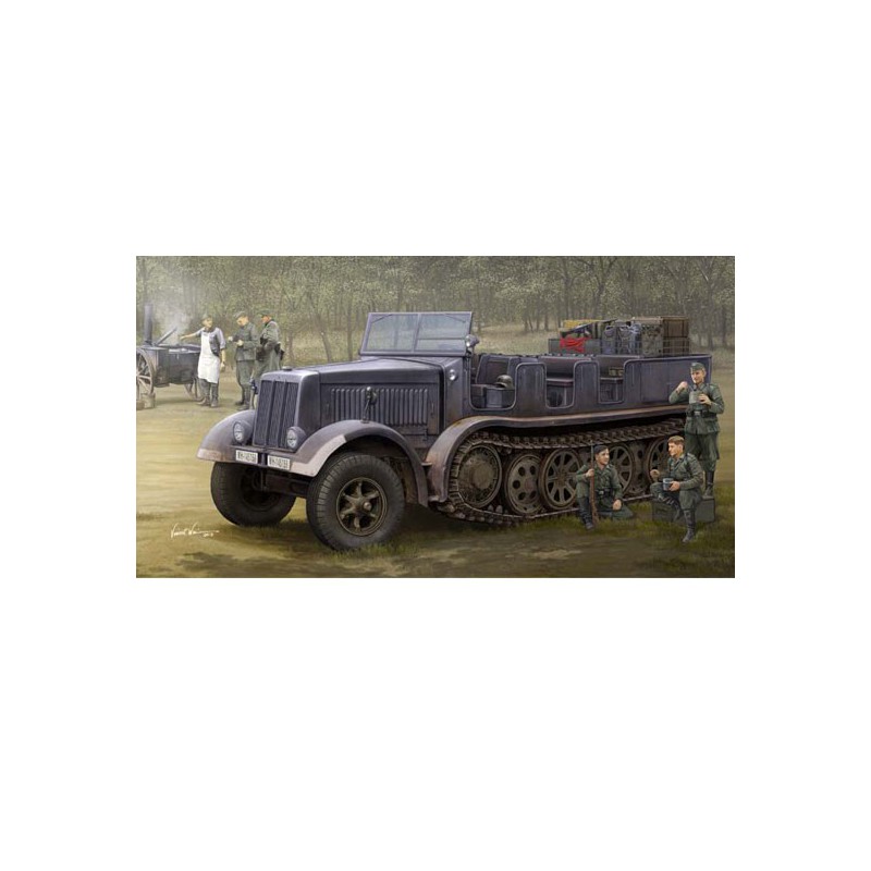SD.KFZ plastic truck model. 8 Half-track Artillery Tractor 1/35 | Scientific-MHD