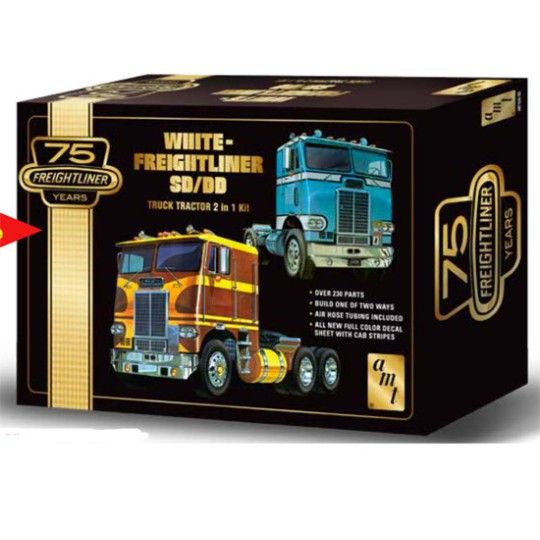 White Freightliner 2-in-1 1/25 plastic truck model White Freightliner 2-in-1 1/25 plastic truck model | Scientific-MHD