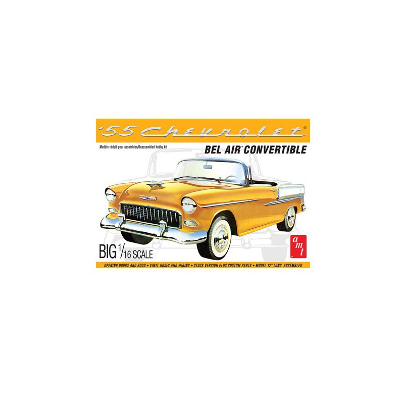 Plastic car model 1955 Chevy Bel Air Convertible 1/16 | Scientific-MHD