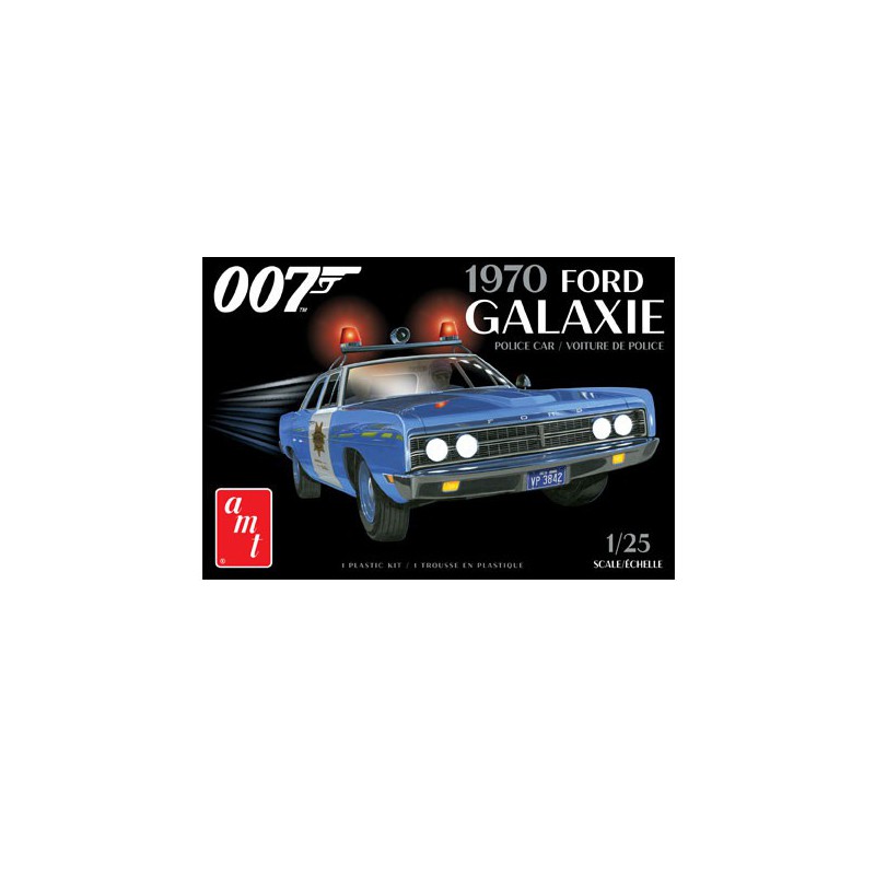 Plastic car model 1970 Ford Galaxie Police Car James Bond 1:25 | Scientific-MHD