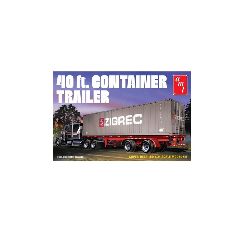 Plastic truck model 40 'semi container trailer 1/24 | Scientific-MHD