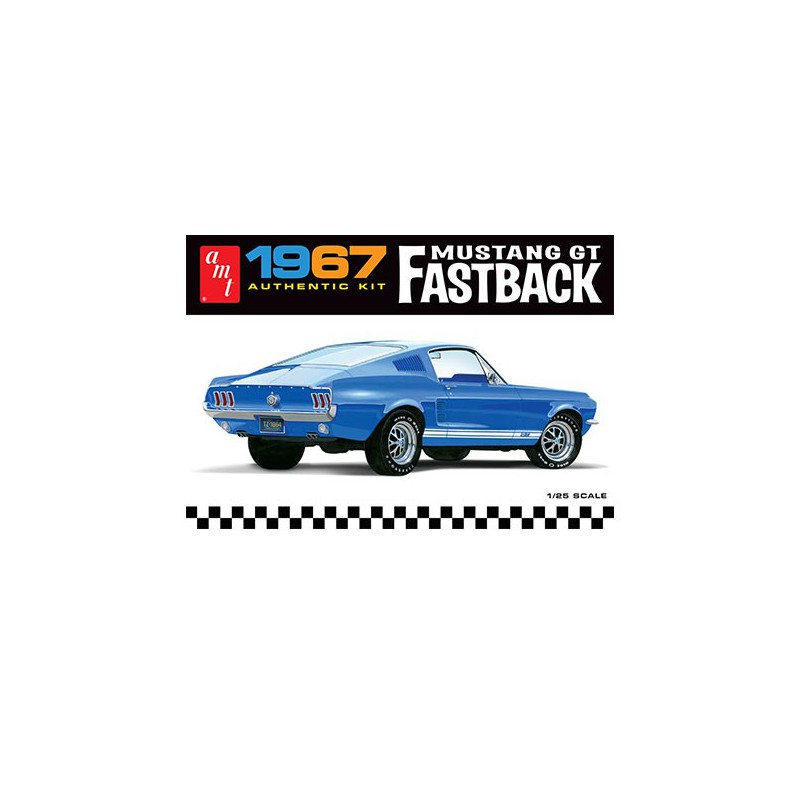 Plastic car model 1967 Ford Mustang GT Fastback 1:25 | Scientific-MHD