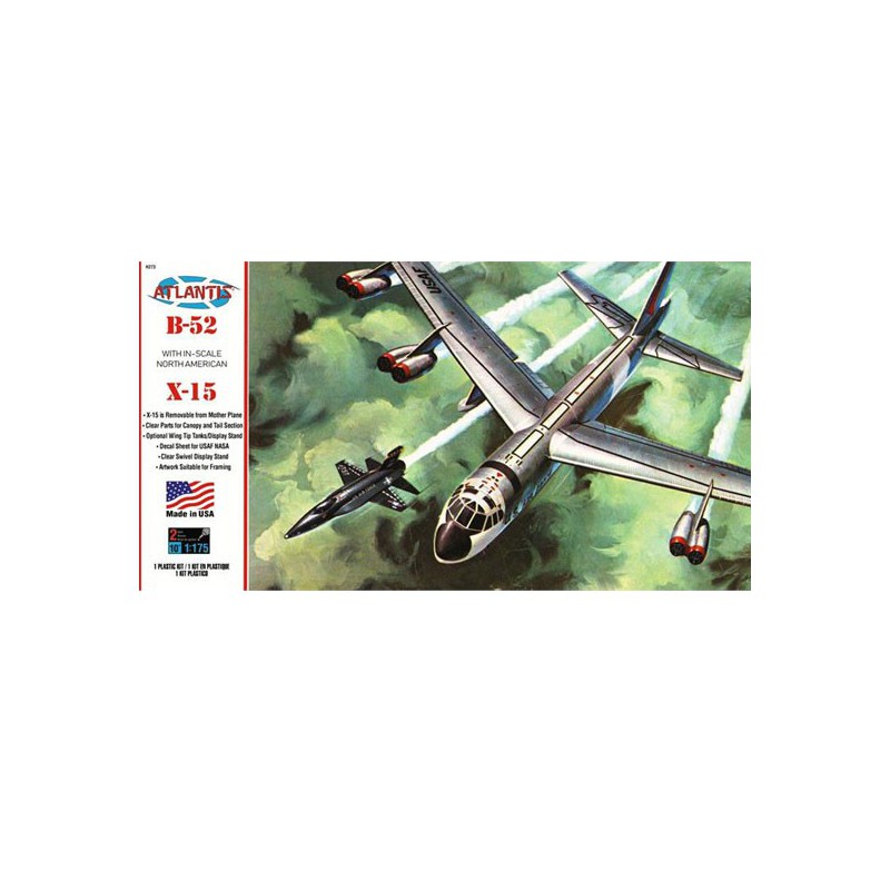 Plastic plane model B-52 and x-15 with Swivel Stand 1/175 | Scientific-MHD