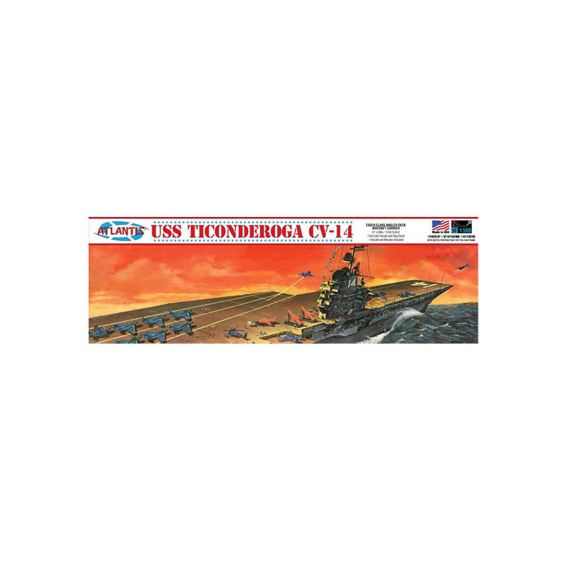USS TICONDEROGA CV-4 angled 1/500 plastic boat model | Scientific-MHD