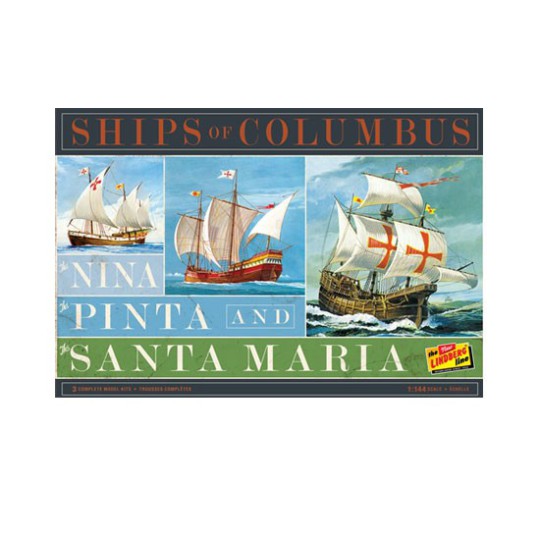Plastic boat model Nina, Pinta & Santa Maria 1: 144 | Scientific-MHD