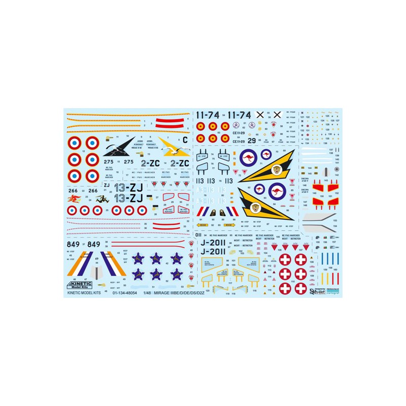 Mirage IIIBE/D/DS/D2Z 1/48 plane plane model | Scientific-MHD