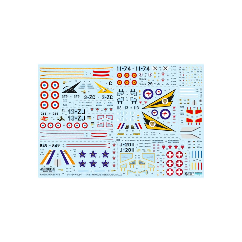 Mirage IIIBE/D/DS/D2Z 1/48 plane plane model | Scientific-MHD