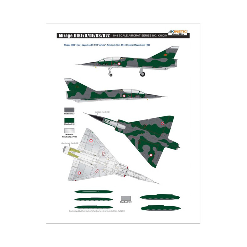 Mirage IIIBE/D/DS/D2Z 1/48 plane plane model | Scientific-MHD
