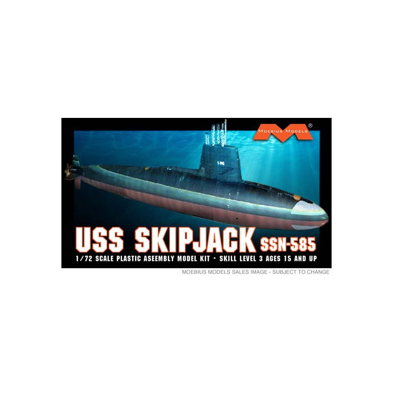 USS Skipjack Submarine 1/72 plastic boat model | Scientific-MHD