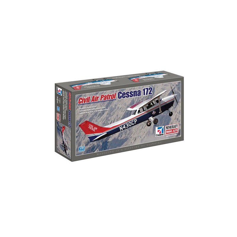 Civil plastic plane model Air Patrol Cessna 172 1/48 | Scientific-MHD