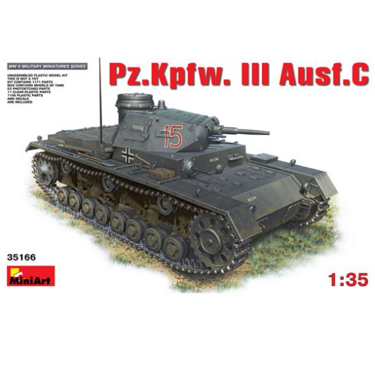 PZ.KPFW plastic tank model. III ausf.c 1/35 PZ.KPFW plastic tank model. III ausf.c 1/35 | Scientific-MHD