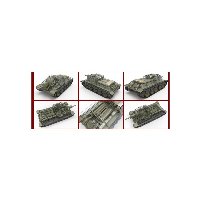 SU-122 EARLY 1/35 plastic tank model Full int. | Scientific-MHD