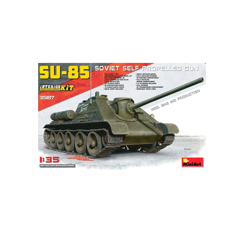 SU-85 plastic tank model 1943 MID 1/35 | Scientific-MHD