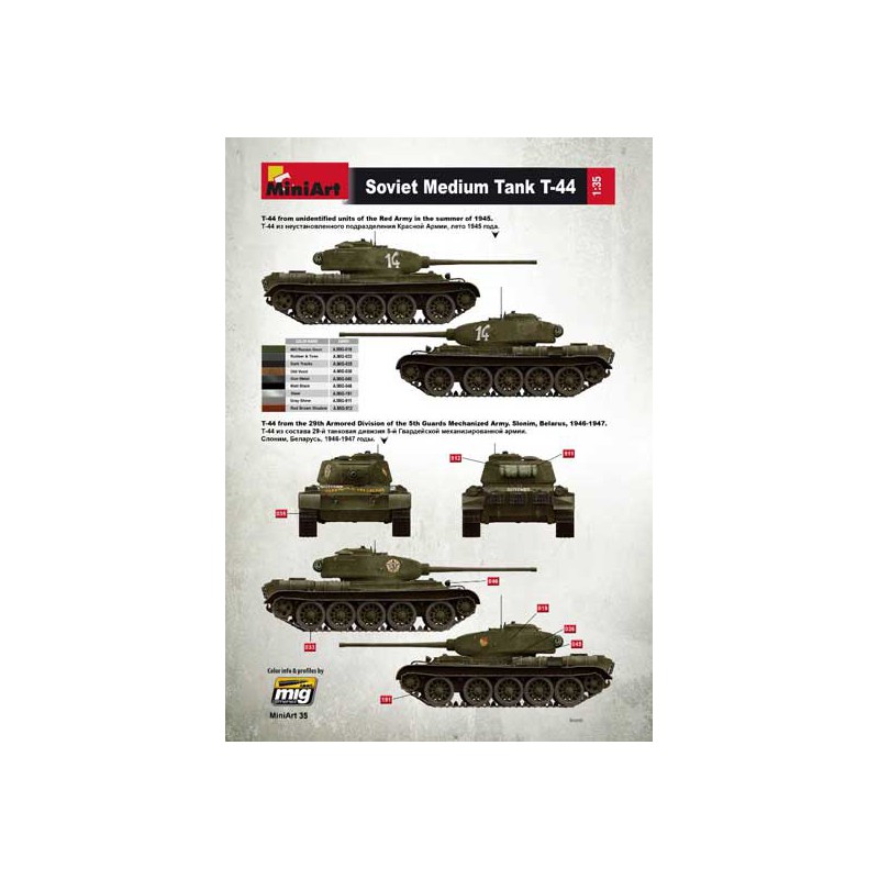 T-44 SOVIET 1/35 plastic tank model | Scientific-MHD