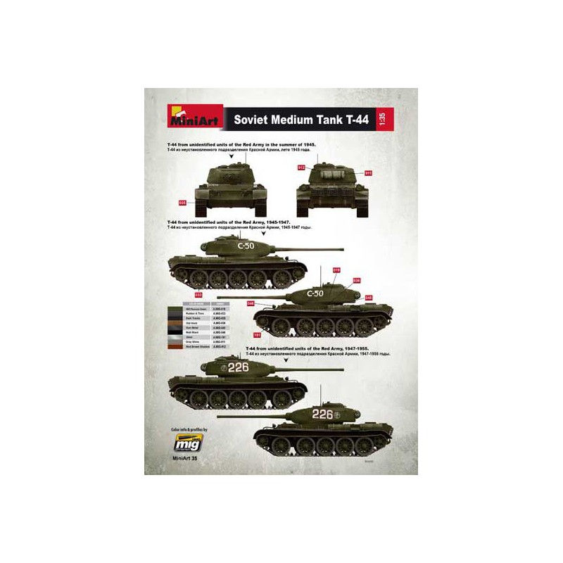 T-44 SOVIET 1/35 plastic tank model | Scientific-MHD