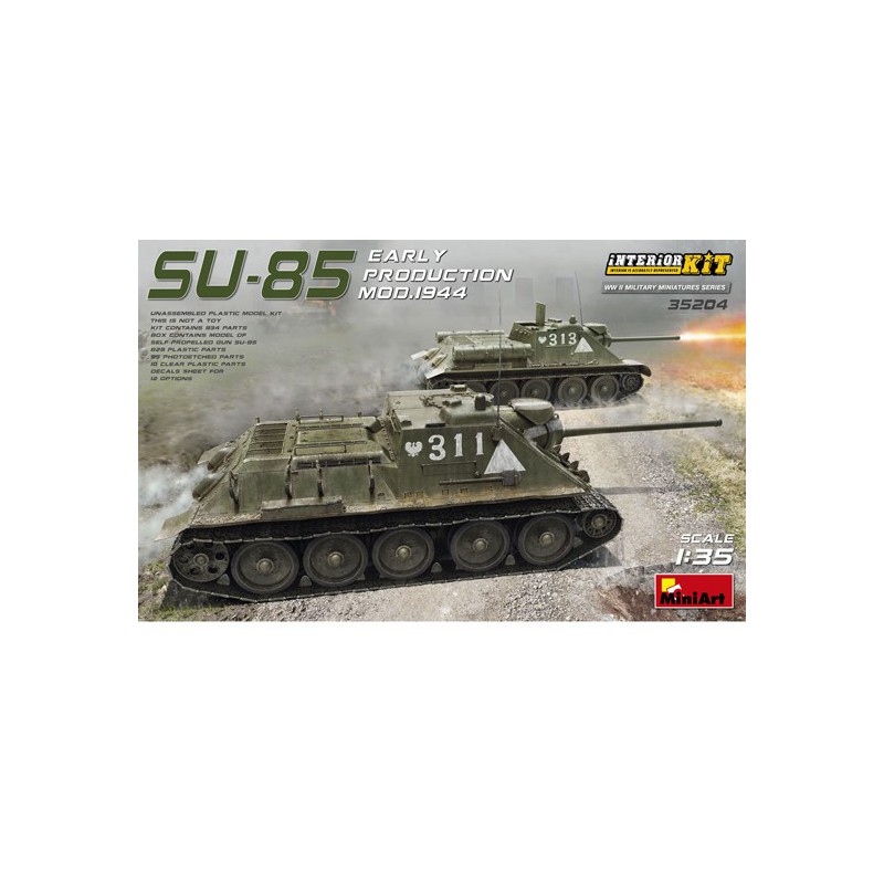 SU-85 plastic tank model 1944 int. 1/35 kit | Scientific-MHD SU-85 plastic tank model 1944 int. 1/35 kit | Scientific-MHD