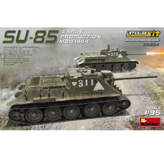 SU-85 plastic tank model 1944 int. 1/35 kit SU-85 plastic tank model 1944 int. 1/35 kit | Scientific-MHD