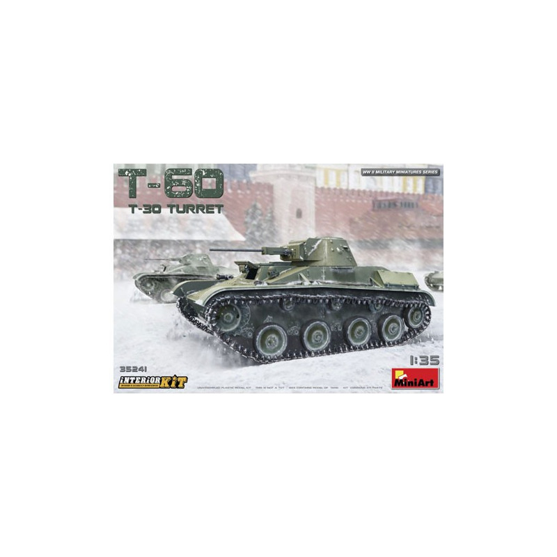 T-60 plastic tank model (T-30 Turret) Interior Kit | Scientific-MHD