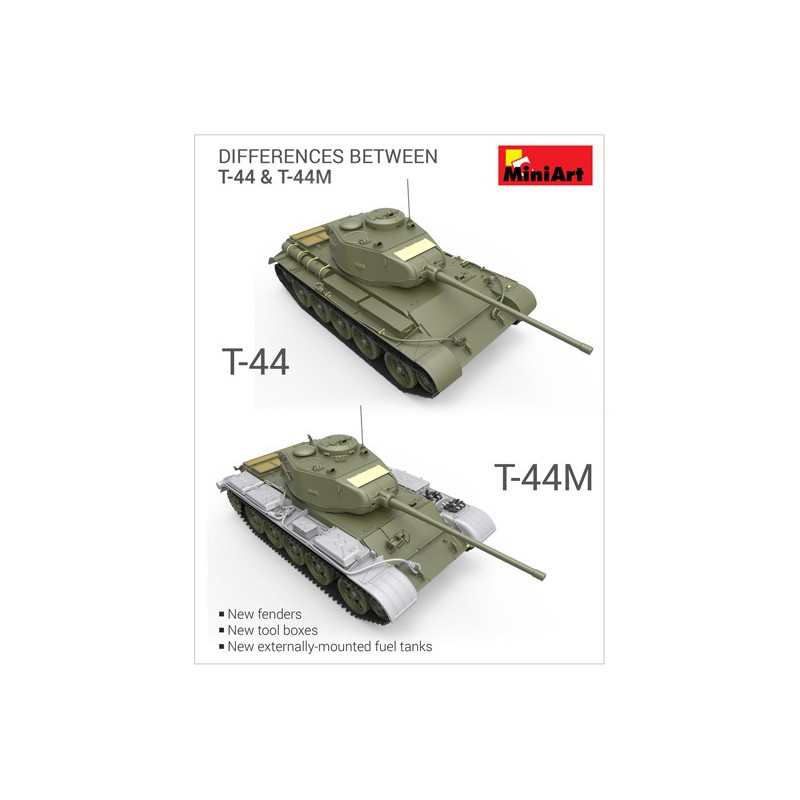 T-44M plastic tank model SOVIET TANK 1/35 | Scientific-MHD