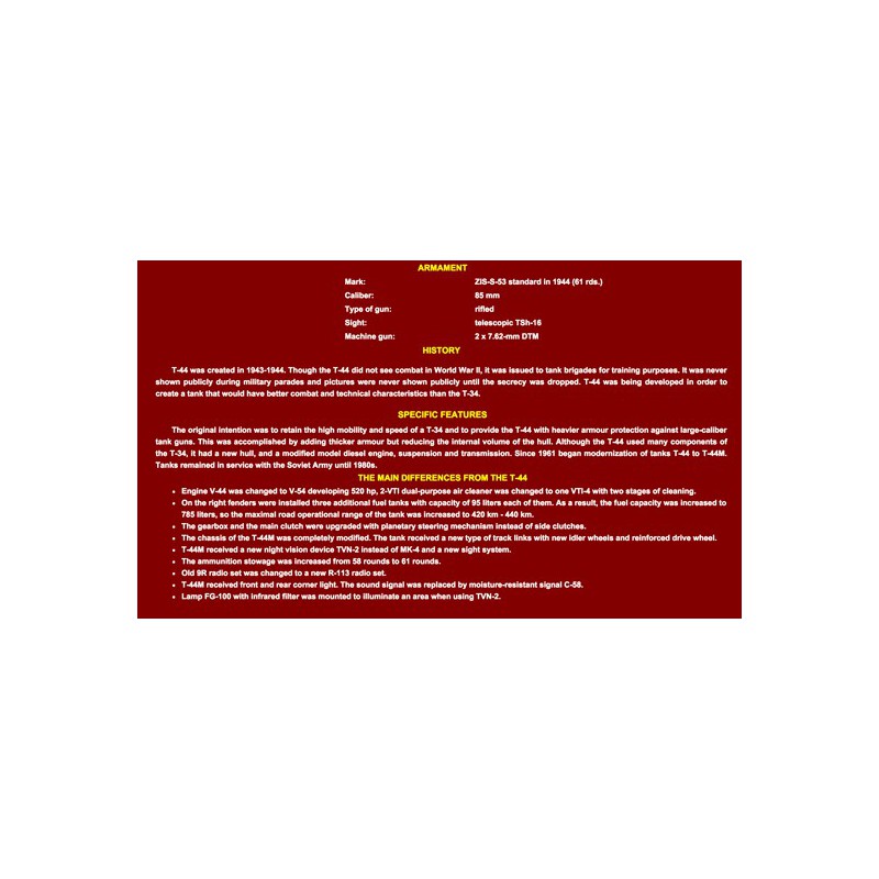 T-44M plastic tank model SOVIET TANK 1/35 | Scientific-MHD