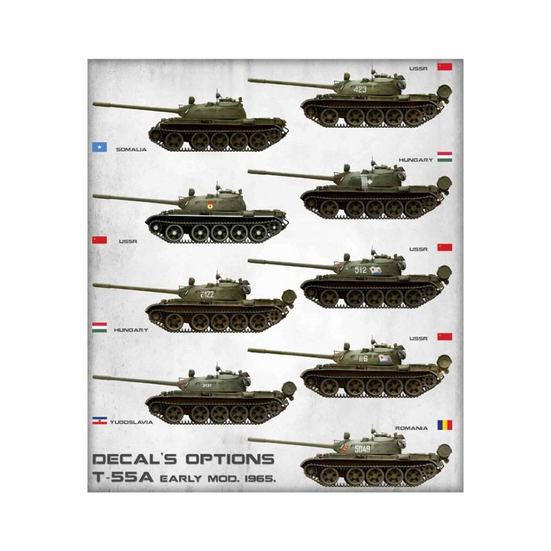 T-55A Early Mod plastic tank model. 1965. Interior Kit | Scientific-MHD