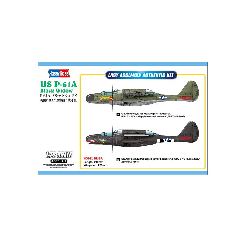 P-61A Black Widow 1/72 plastic plane model | Scientific-MHD