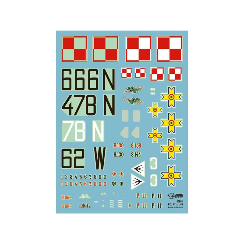 PZL plastic plane model p.11c expert set 1/48 | Scientific-MHD