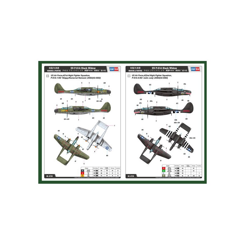 P-61A Black Widow 1/72 plastic plane model | Scientific-MHD