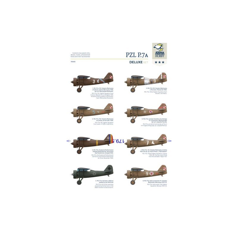 PZL plastic plane model p.7a deluxe set 1/72 | Scientific-MHD