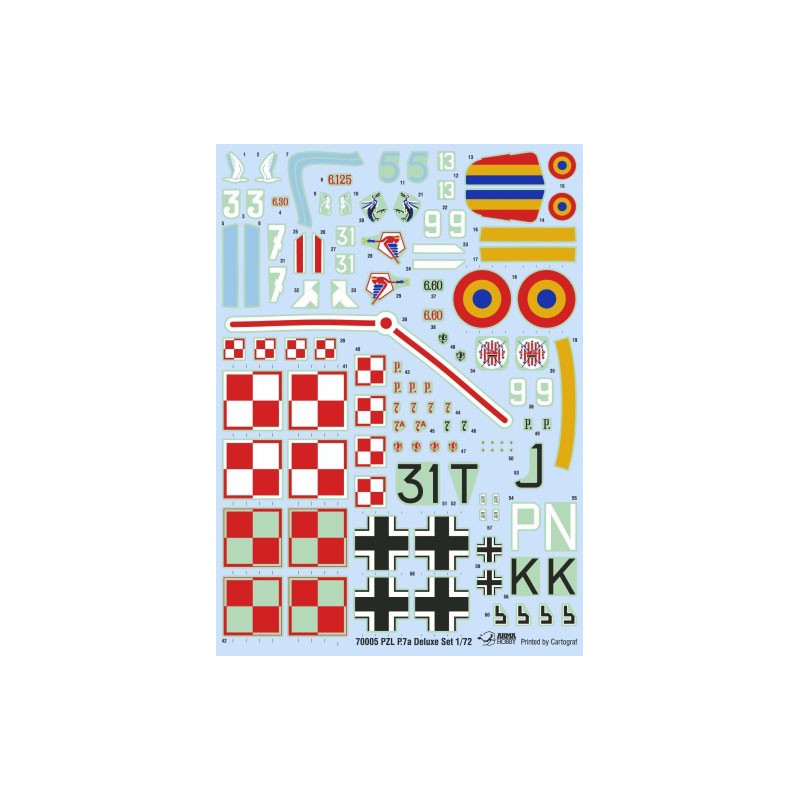 PZL plastic plane model p.7a deluxe set 1/72 | Scientific-MHD