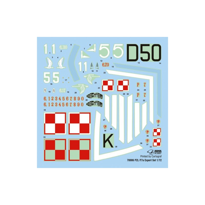 PZL plastic plane model p.7a expert set 1/72 | Scientific-MHD