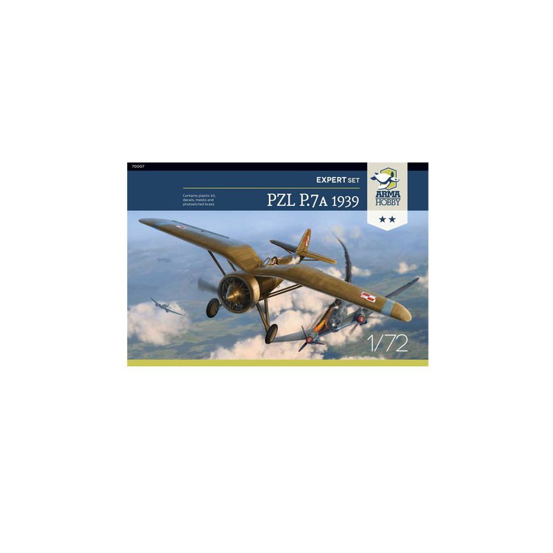 PZL plastic plane model p.7a expert set 1939 1/72 | Scientific-MHD