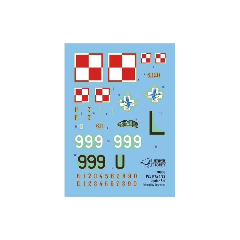 PZL plastic plane model p.7a junior set 1/72 | Scientific-MHD