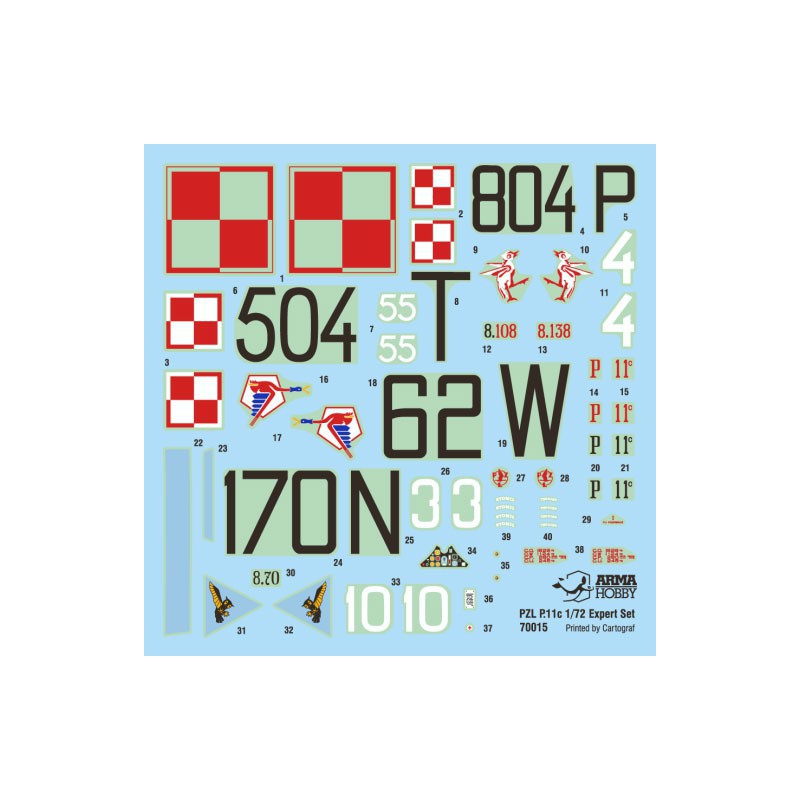 PZL plastic plane model p.11c expert set 1/72 | Scientific-MHD