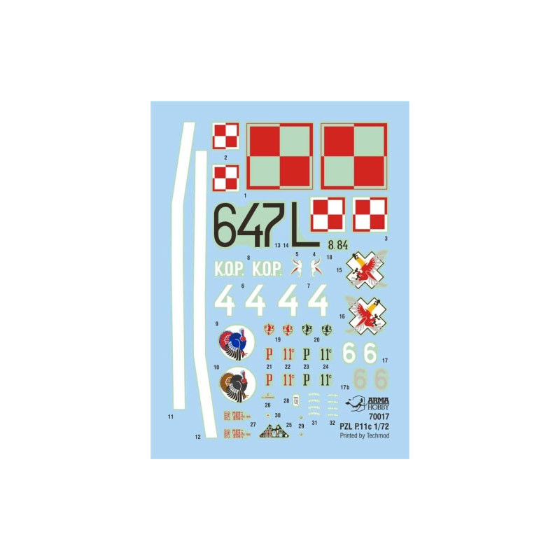 PZL plastic plane model p.11c Kresy Model Kit 1/72 | Scientific-MHD