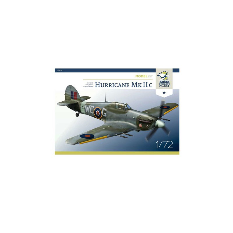 Hurricane MK IIC Model Kit 1/72 plastic plane model | Scientific-MHD