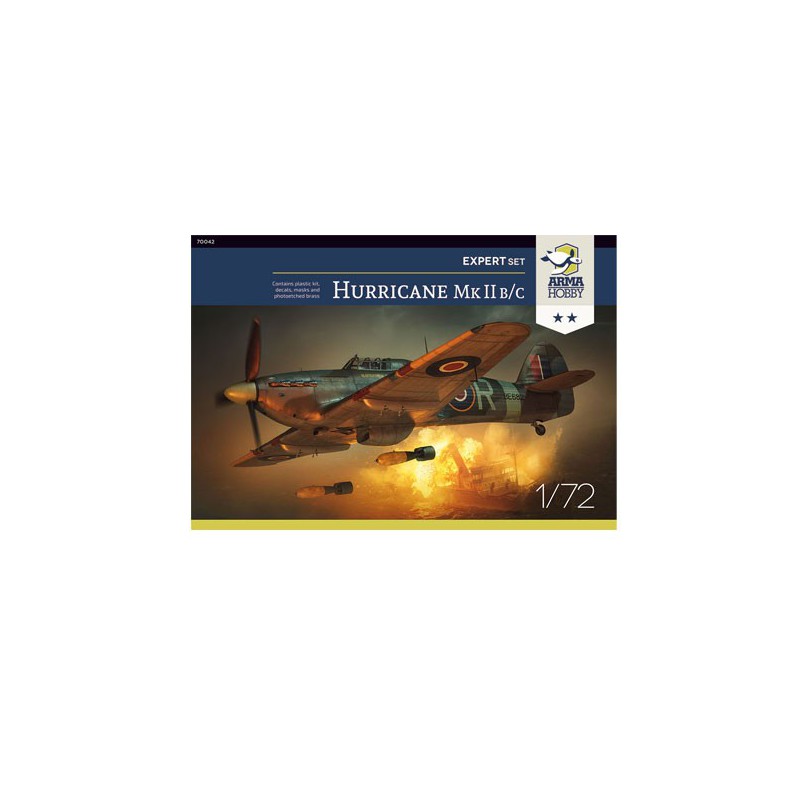 Hurricane MK II B/C plastic plane model Set 1/72 | Scientific-MHD