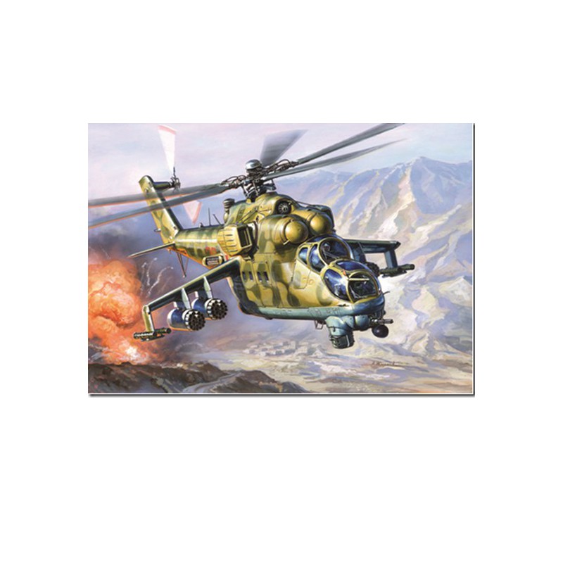 Plastic helicopter model in mid-24v/hind e 1/72 | Scientific-MHD