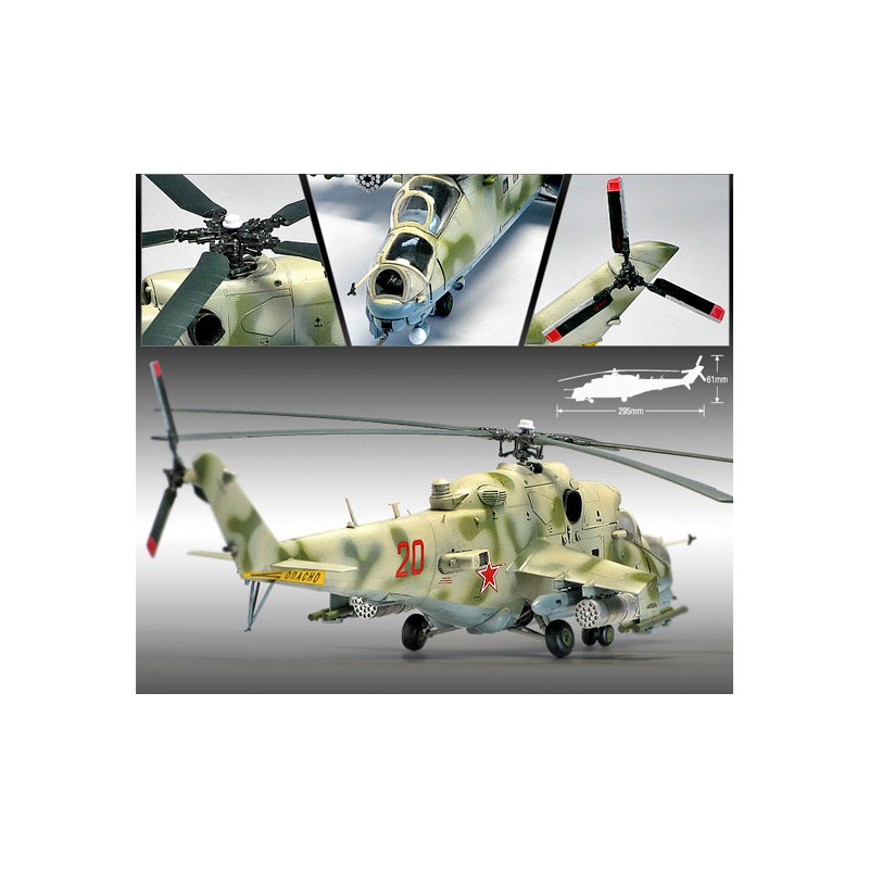 Plastic helicopter model in mid-24v/hind e 1/72 | Scientific-MHD