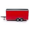 Miniature car Die Cast at1/18 Enclosed Trailer Red 1/18 | Scientific-MHD