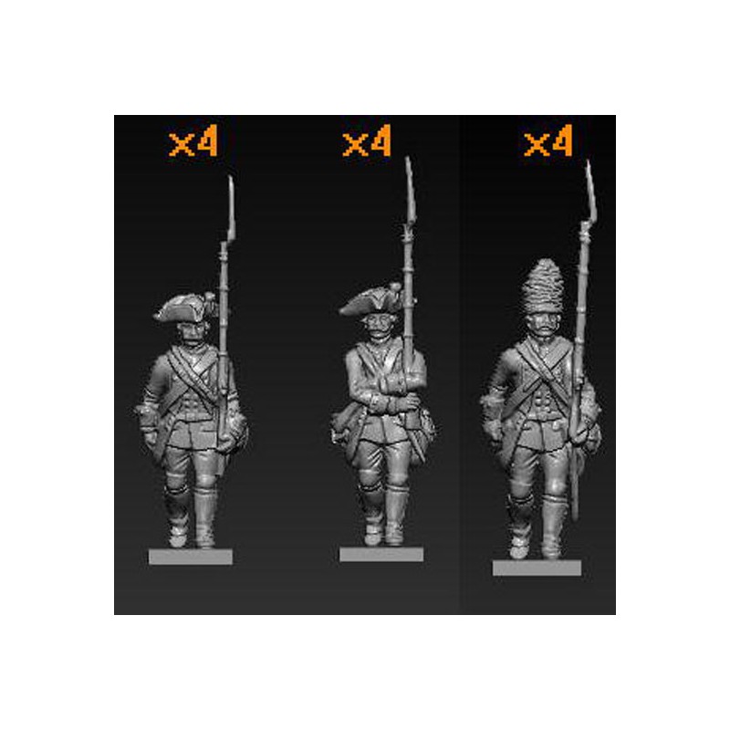 SEVEN YEARS WAR Austrian figurine Marching 1/72 | Scientific-MHD