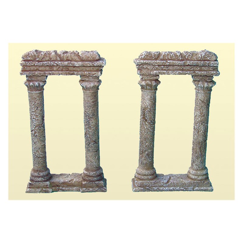 Mounted diorama model and painted columns in ruins (2pcs) | Scientific-MHD