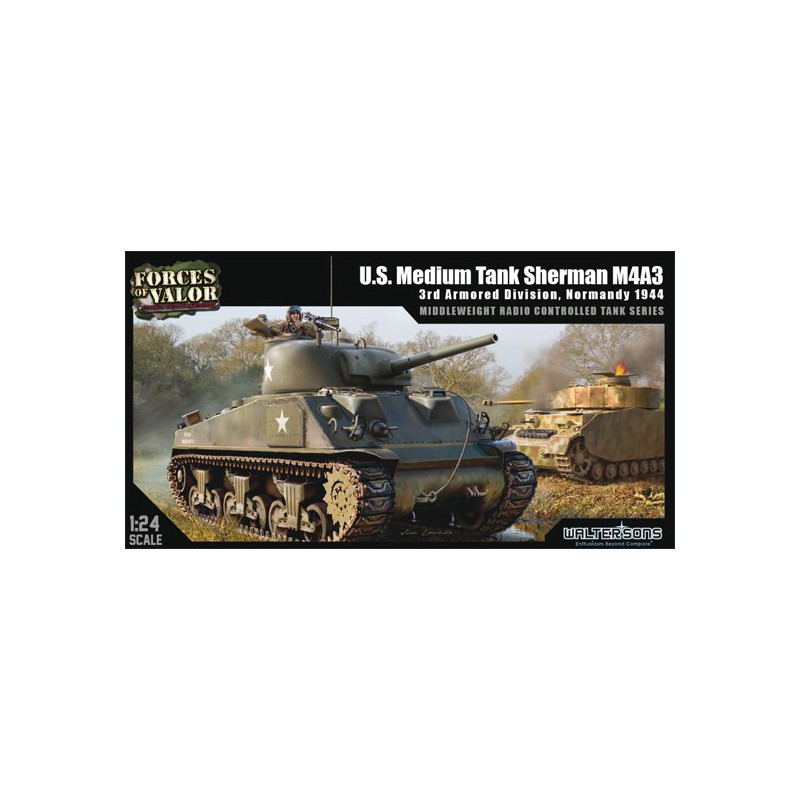 Radio -controlled chariot at 1/24 Sherman M4A3 R/C 1/24 | Scientific-MHD