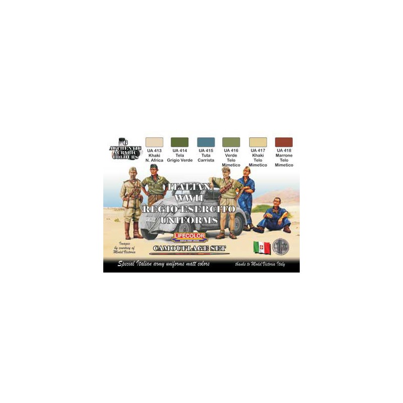 Acrylic paint set Italian uniforms wwii | Scientific-MHD