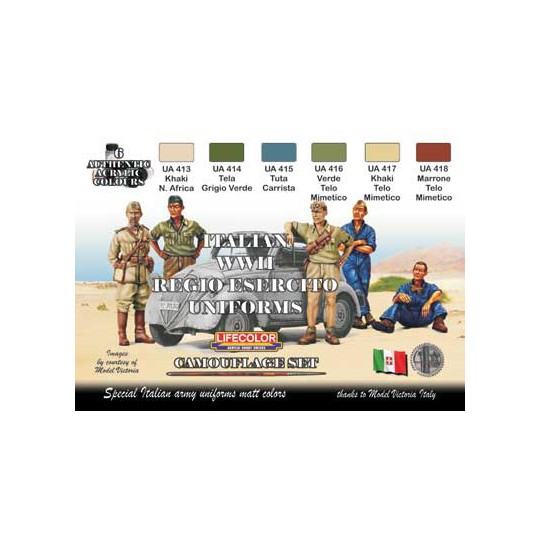 Acrylic paint set Italian uniforms wwii | Scientific-MHD