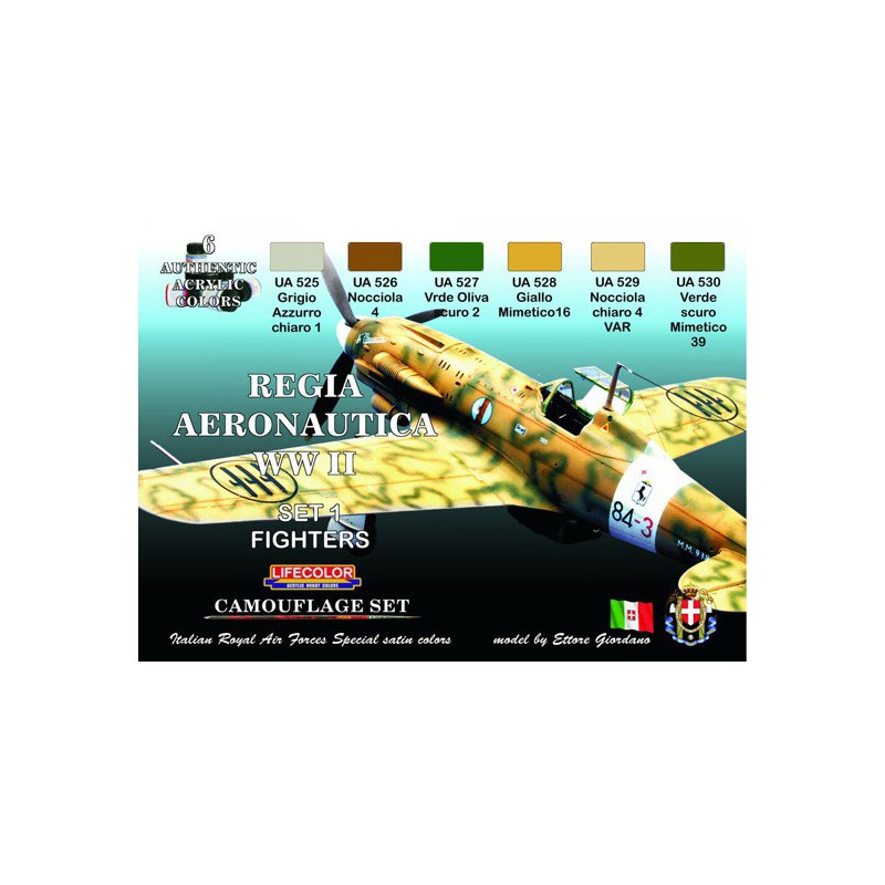 Acrylic painting regia aeronautica wwii set 1 | Scientific-MHD