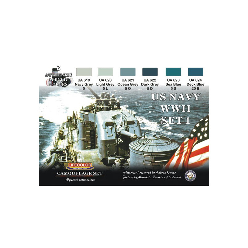 Acrylic painting US boats wwii set 1 | Scientific-MHD
