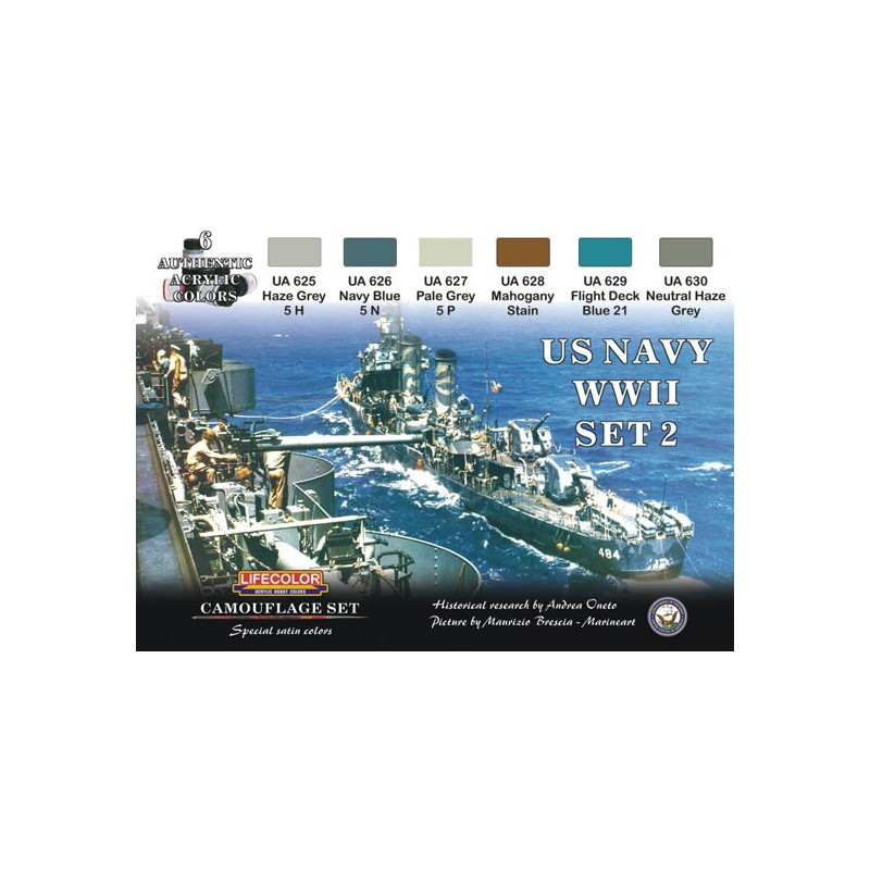 Acrylic painting US boats wwii set 2 | Scientific-MHD